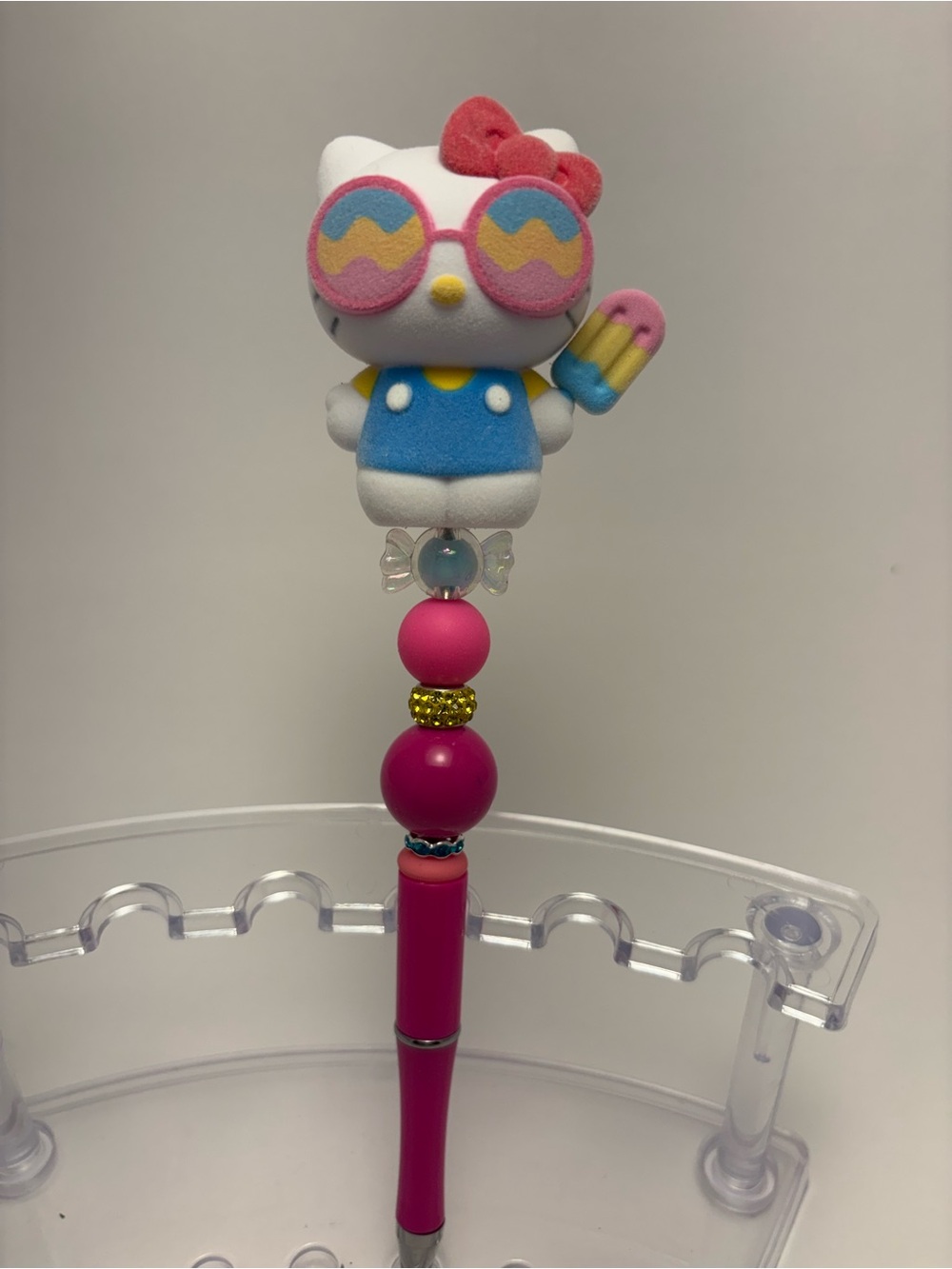 Hello Kitty Pink Blue Yellow Popsicle Bead Pen